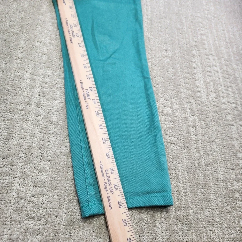 Tory‎ Burch Pants Women 27 Alexa Cropped Skinny Green Equestrian